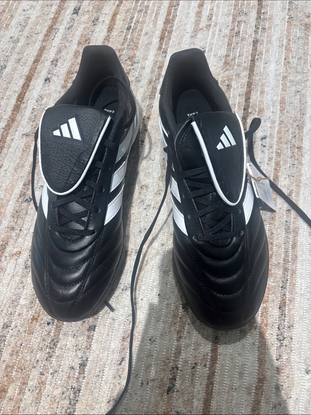 adidas Black/White Men’s Athletic Soccer Shoes
